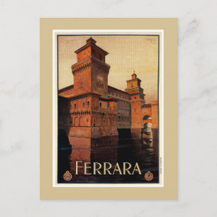 Cartão Postal Poster de viagens italiano Vintage Ferrara