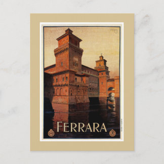 Cartão Postal Poster de viagens italiano Vintage Ferrara