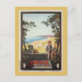 Cartão Postal Poster de viagens italiano Vintage Jazz Age Varazz