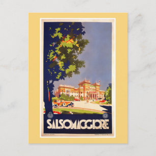 Cartão Postal Poster de viagens Italiano Vintage Salsomaggiore