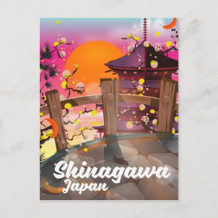 Cartão Postal Poster de viagens Japonês Shinagawa