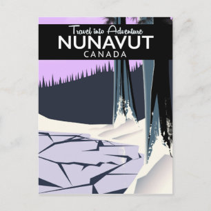 Cartão Postal Poster de viagens Nunavut Canada