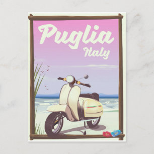 Cartão Postal Poster de viagens Puglia Itália.