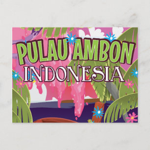 Cartão Postal Poster de viagens Pulau Ambon Indonésia