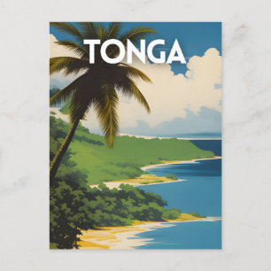 Cartão Postal Poster de viagens Retroativo Tonga