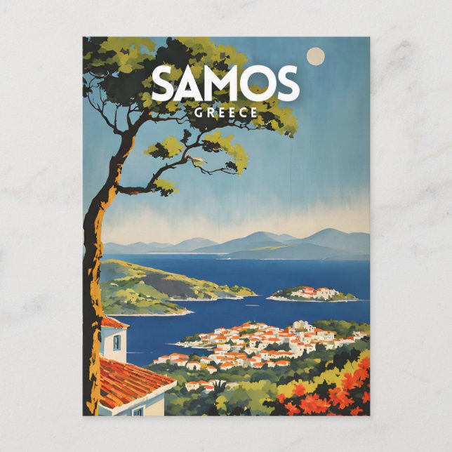 Cartão Postal Poster de viagens Samos (Frente)
