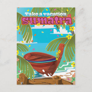 Cartão Postal Poster de viagens Sumatra Indonésia