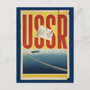 Cartão Postal Poster de viagens USSR de Vintage histórica