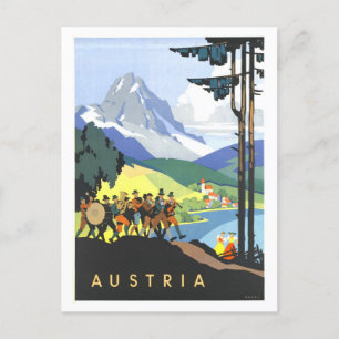 Cartão Postal Poster de viagens Vintage Austria