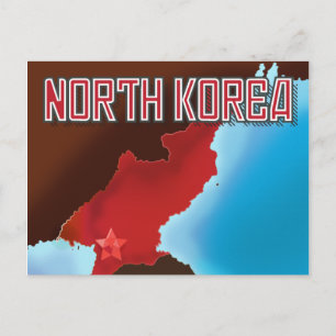 Cartão Postal Poster de Viagens vintage da Coreia do Norte.