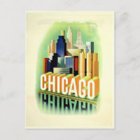 Poster de viagens vintage de Chicago