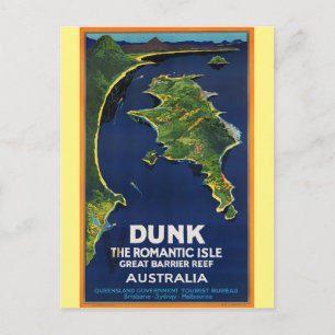 Cartão Postal Poster de Viagens vintage de recife de barreira de