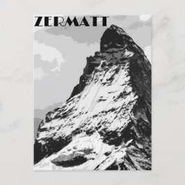Cartão Postal Poster de Viagens vintage de Suiça Zermatt
