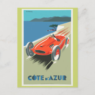 Cartão Postal Poster de Viagens vintage do Azur