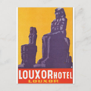 Cartão Postal Poster de Viagens vintage do Hotel Louxor