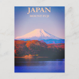 Cartão Postal Poster de Viagens vintage do Monte Fuji Japão