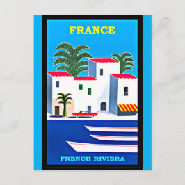 Cartão Postal Poster de viagens Vintage French Riviera