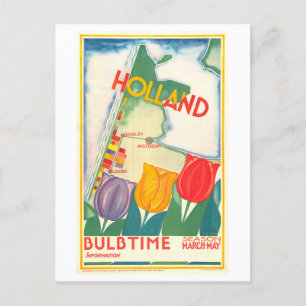 Cartão Postal Poster de viagens Vintage Holland/Países Baixos Tu