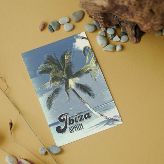 Cartão Postal Poster de Viagens vintage Ibiza Espanha