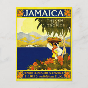 Cartão Postal poster de viagens vintage: Jamaica