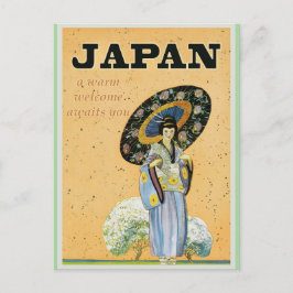 Cartão Postal Poster de Viagens vintage japonês