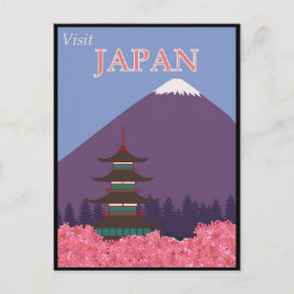 Cartão Postal Poster de Viagens vintage japonês