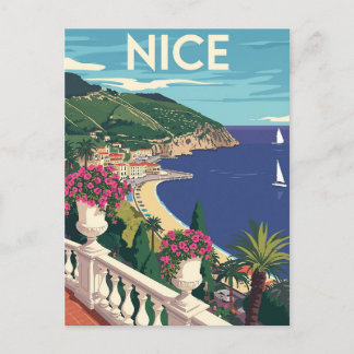 Cartão Postal Poster de viagens Vintage Nice France