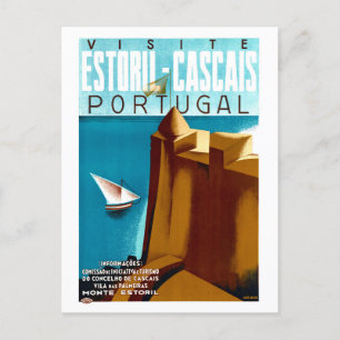 Cartão Postal Poster de viagens vintage para Portugal