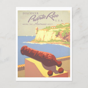 Cartão Postal Poster de viagens Vintage Porto Rico
