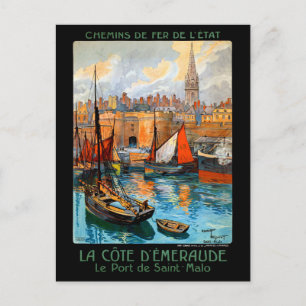 Cartão Postal Poster de Viagens vintage restaurada do Santo da F