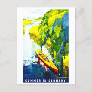 Cartão Postal Poster de viagens Vintage Summer na Alemanha