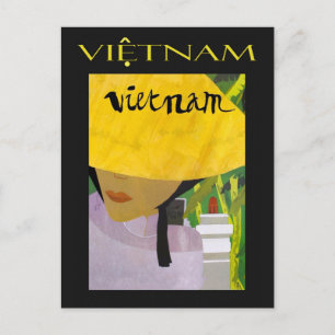 Cartão Postal Poster de viagens Vintage Vietnam