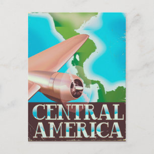 Cartão Postal Poster de voo de vintage na América Central