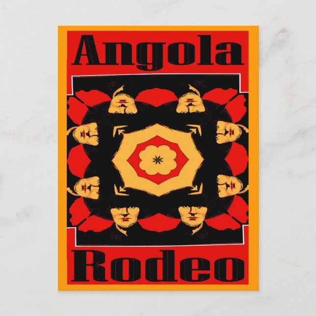 Cartão Postal Poster do Angola Rodeo (Frente)