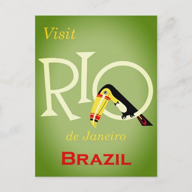 Cartão Postal Poster do Brasil do Rio de Janeiro (Frente)
