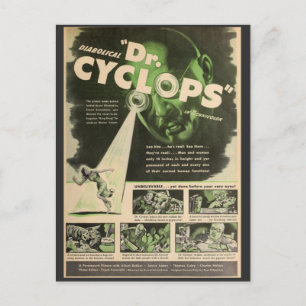 Cartão Postal Poster do Dr. Cyclops Movie
