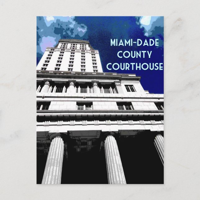 Cartão Postal Poster do Miami Courthouse (Frente)