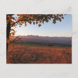 Cartão Postal Poster do nascer do sol de Autumn Tatras