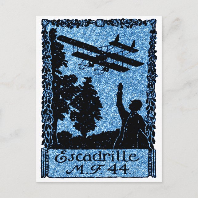 Cartão Postal Poster do Serviço Aéreo Francês WI (Frente)