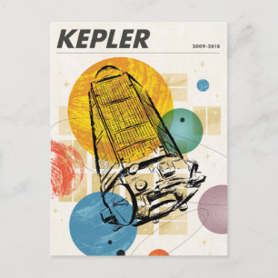 Cartão Postal Poster do telescópio espacial Kepler.