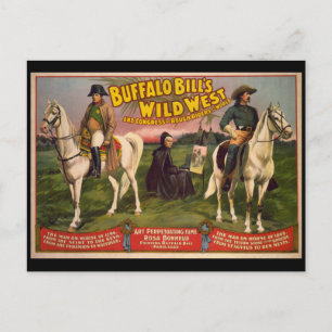 Cartão Postal Poster dos Bowboys Ocidentais Selvagens de Buffalo