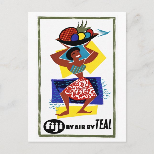 Cartão Postal Poster Fiji Restaurado (Frente)