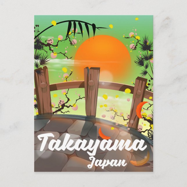 Cartão Postal Poster japonês Takayama. (Frente)