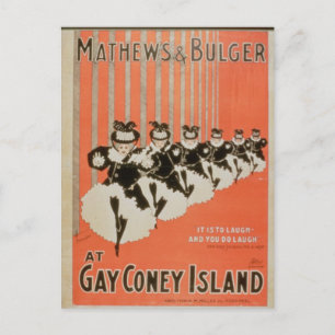 Cartão Postal Poster para 'Mathews & Bulger' em Gay Coney Island