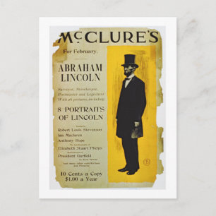 Cartão Postal Poster publicando a edição de fevereiro do McClure