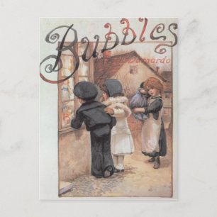 Cartão Postal Poster publicando revista 'Bubbles'