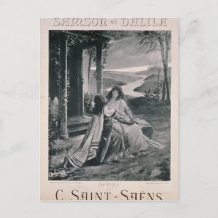 Cartão Postal Poster publicando "Samson e Dalila"