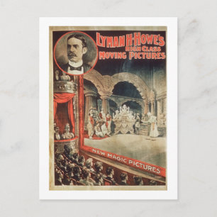 Cartão Postal Poster publicitando Lyman H. Howe's High Class Mov