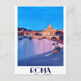 Cartão Postal Poster retro de Roma Italia