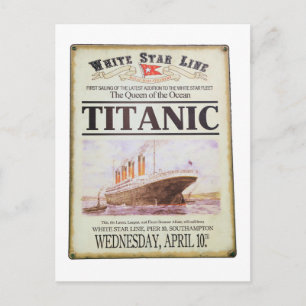 Cartão Postal Poster Titanic